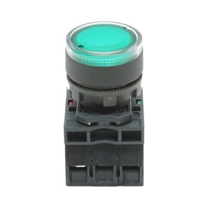 Buton comanda cu revenire si semnalizare LED verde 1NO+1NC, 220V/10A, TB5 Breckner Germany, BRECKNER GERMANY, BK76519 - Img 2