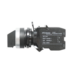 Buton selector negru cu 3 pozitii 2NO, 10A/600V AC, 1A/250V DC LA42 Breckner Germany, BRECKNER GERMANY, BK76745 - Img 4