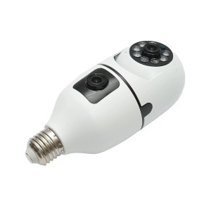 Camera de supraveghere smart 2MP tip bec E27, 2 obiective 1080P FHD, WIFI 2.4G cu senzor de miscare PTZ, night vision si aplicatie V380 Pro, DISMN47 - Img 5