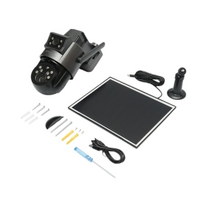 Camera supraveghere lentila duala 6 MP, 4G, WIFI 2.4 GHz cu panou solar, baterie 10000 mAh, 360 grade PTZ, detectie umana PIR, night vision si aplicatie Ubox, Cod: BK79912, - Img 2