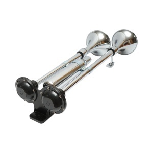Claxon 2 trompete 12V/24V pentru compresor de aer, BK79886, BRECKNER GERMANY - Img 2