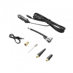 Compresor aer portabil gri deschis 12,4V baterie 6000Am reincarcabila 250x56x47mm cu accesorii, Cod: DISBE04-2 - Img 5