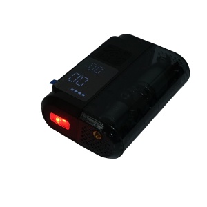 Compresor aer smart portabil digital LED 12V/100W, USB-C 5V/2A, baterie 3x2000mAh, laterna LED, port USB/USB-C, baterie externa, accesorii incluse, Cod: BK79822, - Img 6