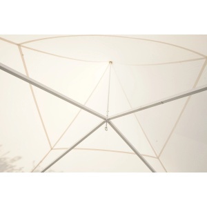 Cort evenimente pavilion tip pagoda 5x5m, alb impermeabil UV, acoperis PVC 750g/m2, cadru otel-aluminiu 48x48x2.5mm, DISVE33 - Img 8