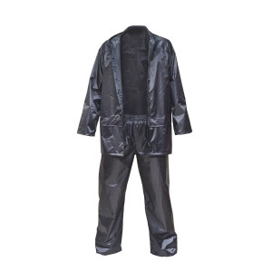 Costum impermeabil XXL cu gluga si pantaloni din poliester si PVC, navy blue,Cod: BK77416, Breckner Germany - Img 3