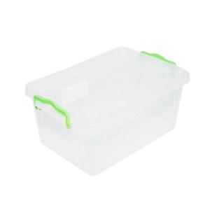 Cutie depozitare 5L cu capac din plastic, transparenta 305x210x135mm, Cod: DISLK07, Brand: BRECKNER GERMANY - Img 3