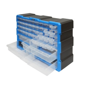 Cutie depozitare albastra din plastic modulara, 46 sertare 620x157x360mm, Cod: DISLP04A, Brand: BRECKNER GERMANY - Img 2