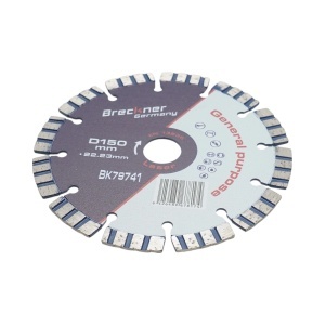 Disc diamantat turbo segmentat 150x22.23mm, segment 10mm pentru beton armat, piatra dura, pavele Breckner Germany, BRECKNER GERMANY, BK79741 - Img 3