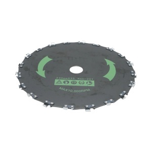 Disc motocoasa cu lant de drujba 230x25.4mm, 20 dinti pentru arbusti, crengi, vegetatie densa Breckner Germany, BRECKNER GERMANY, BK99700 - Img 3