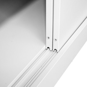 Dulap metalic fiset 1900x1200x450mm cu 2 usi culisante securizate, 4 polite, max 50kg/polita, gri, Cod: BK92939, Echivalență: DISEG34, Breckner Germany - Img 7