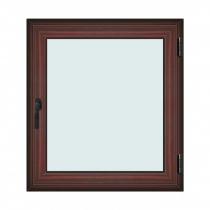 Fereastra 100x110cm, 1 canat, mahon, dreapta si rabatare, Klass, 7cm, 6 camere, 2 garnituri