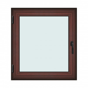Fereastra 100x110cm, 1 canat, mahon, stanga si rabatare, Klass, 7cm, 6 camere, 2 garnituri - Img 1