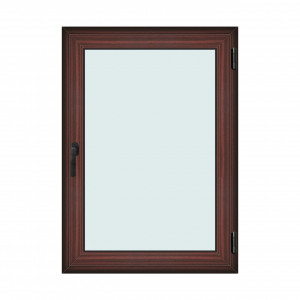 Fereastra 100x140cm, 1 canat, mahon, dreapta si rabatare, Klass, 7cm, 6 camere, 2 garnituri