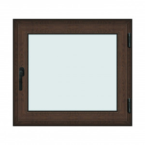 Fereastra 100x90cm, 1 canat, wenge (tabac), dreapta si rabatare, Klass, 7cm, 6 camere, 2 garnituri - Img 1