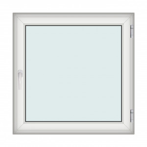 Fereastra 120x120cm, 1 canat, alb, dreapta si rabatare, Klass, 7cm, 6 camere, 2 garnituri