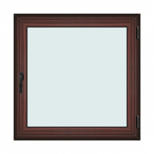 Fereastra 120x120cm, 1 canat, mahon, dreapta si rabatare, Klass, 7cm, 6 camere, 2 garnituri