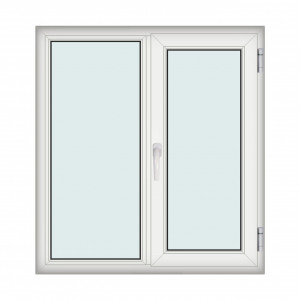 Fereastra 120x130cm, 2 canate, alb, dreapta si rabatare, Klass, 7cm, 6 camere, 2 garnituri - Img 1