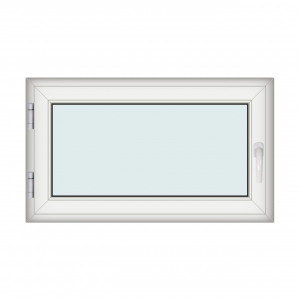 Fereastra 120x70cm, 1 canat, alb, stanga si rabatare, Klass, 7cm, 6 camere, 2 garnituri
