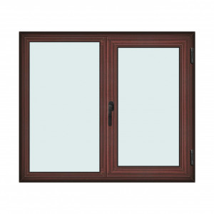 Fereastra 140x120cm, 2 canate, mahon, dreapta si rabatare, Klass, 7cm, 6 camere, 2 garnituri - Img 1