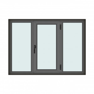 Fereastra 180x130cm, 3 canate, antracit, dreapta si rabatare, Klass, 7cm, 6 camere, 2 garnituri
