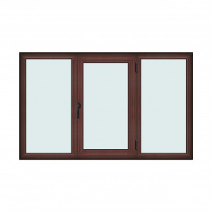Fereastra 210x130cm, 3 canate, mahon, dreapta si rabatare, Klass, 7cm, 6 camere, 2 garnituri - Img 1
