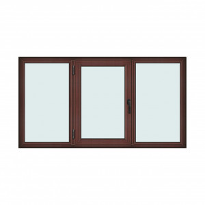 Fereastra 220x120cm, 3 canate, mahon, stanga si rabatare, Klass, 7cm, 6 camere, 2 garnituri