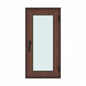 Fereastra 60x120cm, 1 canat, maro, nuc, dreapta si rabatare, Klass, 7cm, 6 camere, 2 garnituri