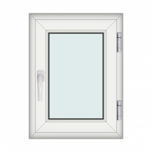Fereastra 60x80cm, 1 canat, alb, dreapta si rabatare, Klass, 7cm, 6 camere, 2 garnituri - Img 1