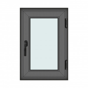 Fereastra 60x90cm, 1 canat, antracit, dreapta si rabatare, Klass, 7cm, 6 camere, 2 garnituri