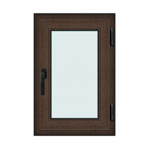 Fereastra 60x90cm, 1 canat, wenge (tabac), dreapta si rabatare, Klass, 7cm, 6 camere, 2 garnituri - Img 1