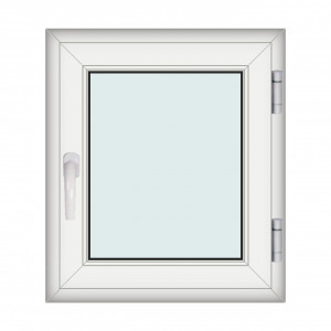 Fereastra 70x80cm, 1 canat, alb, dreapta si rabatare, Klass, 7cm, 6 camere, 2 garnituri - Img 1