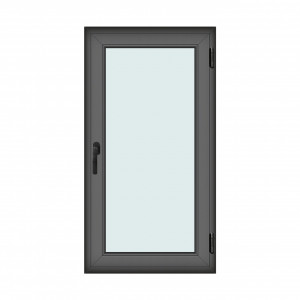 Fereastra 80x150cm, 1 canat, antracit, dreapta si rabatare, Klass, 7cm, 6 camere, 2 garnituri - Img 1