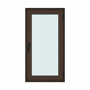 Fereastra 80x150cm, 1 canat, wenge (tabac), dreapta si rabatare, Klass, 7cm, 6 camere, 2 garnituri - Img 1