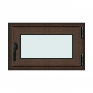 Fereastra 80x50cm, 1 canat, wenge (tabac), dreapta si rabatare, Klass, 7cm, 6 camere, 2 garnituri