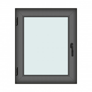 Fereastra 90x110cm, 1 canat, antracit, stanga si rabatare, Klass, 7cm, 6 camere, 2 garnituri