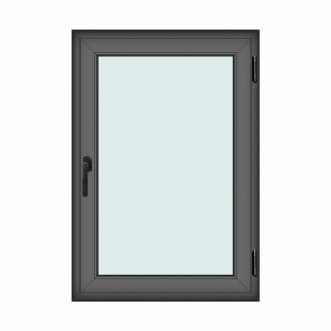 Fereastra 90x130cm, 1 canat, antracit, dreapta si rabatare, Klass, 7cm, 6 camere, 2 garnituri - Img 1