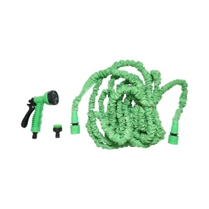 Furtun gradina extensibil latex 5-15m cu pistol reglabil 7 moduri, adaptor 3/4, cupla rapida 1/2, BK76055