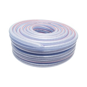 Furtun gradina PVC transparent 1 inch (25mm), PN5 bar, 25x31mm cu insertie textila impletita 50m/rola UZ INTENSIV, BK80392
