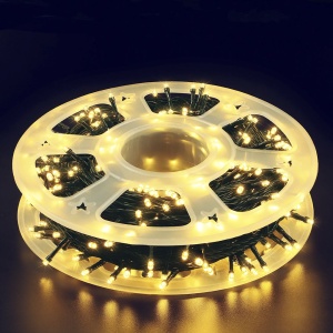 Instalație de Crăciun pe rolă – 50 m, LED Alb Cald, decor clasic festiv - Img 4