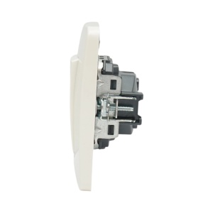 Intrerupator simplu alb incastrat 220V, 10AX, PC 80x80mm, DISRP46 - Img 5