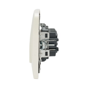 Intrerupator triplu alb incastrat 220V, 10AX, PC 80x80mm, DISRP49 - Img 5