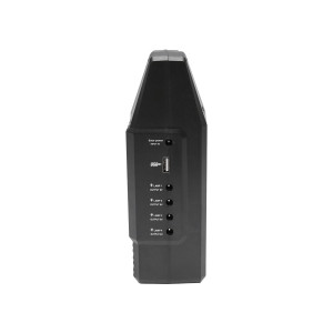 Kit iluminat portabil, LED, cu 3 becuri/proiector, radio FM, telecomanda panou solar si baterie 6V, 3 Ah, pentru pescuit, camping, GD-8216, Cod: DISLK28, Gdplus - Img 5