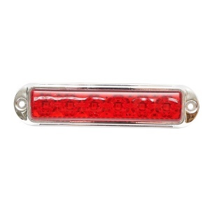 Lampa laterala gabarit LED 12-24V rosie 155x37mm, rama cromata Breckner Germany, BRECKNER GERMANY, BK69180 - Img 1