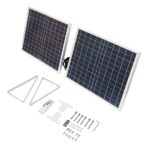 Lampa LED, 126x0.5W, cu panou solar, 25W si baterie 7V/10Ah, Cod: BK69236 Echivalență: DISDW80, Breckner Germany - Img 2