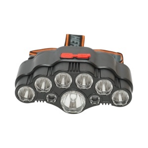Lanterna frontala de cap cu 9 LED-uri, 4 moduri iluminare, reincarcabila USB, BK92606 - Img 2