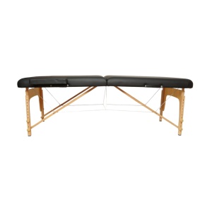 Masa de masaj pliabila portabila 2 zone, cadru lemn, spuma 5cm, inaltime 55-76cm, piele ecologica neagra 60x213cm THOR, THOR, 40TH433 - Img 3