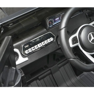 Masinuta electrica cu baterie 6V/7Ah si telecomanda pentru copii Mercedes G500 JJ2077 negru, DISLF37, LEAN CARS - Img 4