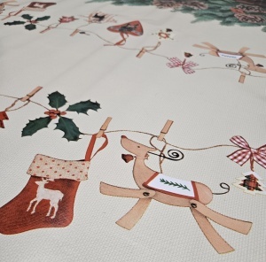 Musama de Crăciun 140 cm lățime - 1 METRU LINIAR – vânzare la metru, modele festive - Img 3