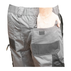 Pantaloni de lucru, poliester cu bumbac, gri cu negru, L, Cod: BK77231, Brand: BRECKNER GERMANY - Img 7