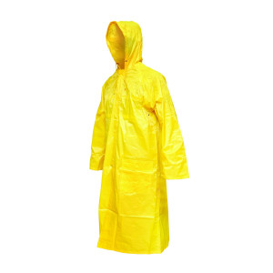 Pelerina cu gluga impermeabila XXL din poliester cu membrana PVC fante de aerisire, 2 buzunare si fermoar galben, Cod: BK77401, Breckner Germany - Img 2